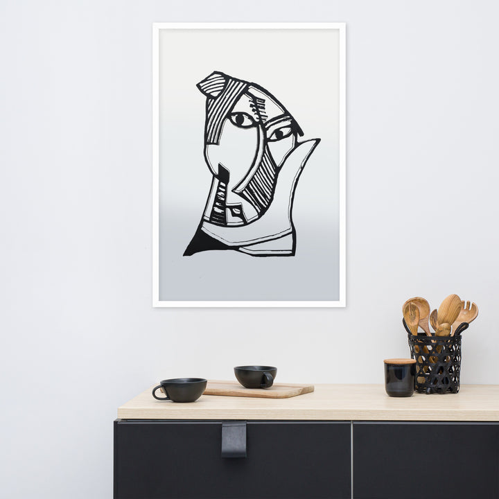 Poster - Pablo Picasso, Les Demoiselles d’Avignon gray