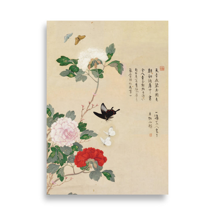 Poster - Fiori e farfalle