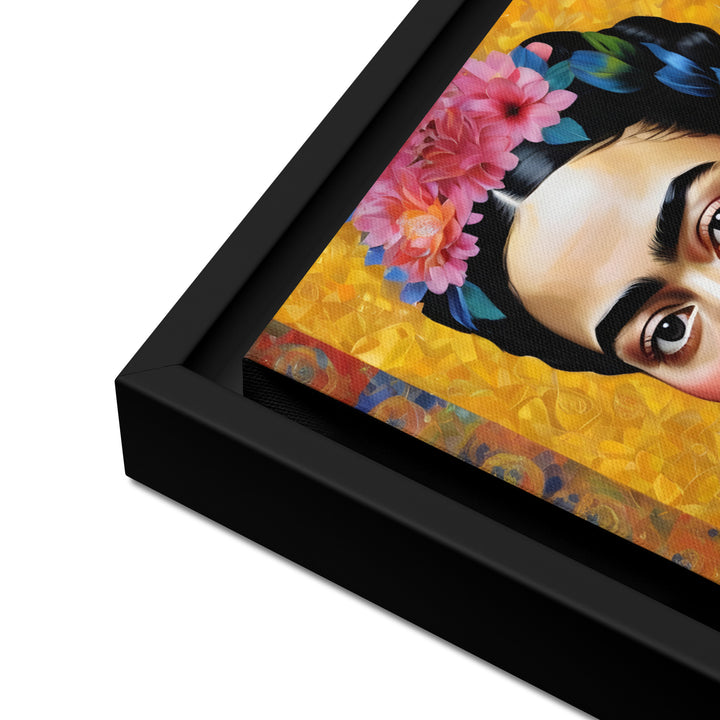 Leinwand - Frida Kahlo in the style of Gustav Klimt