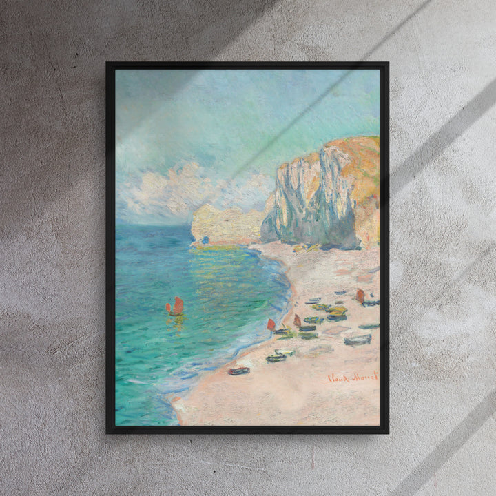 Canvas - Claude Monet, Étretat: The Beach and the Falaise d'Amont