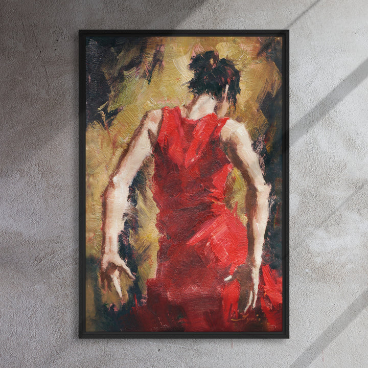 Leinwand - Tango Woman in Red Dress
