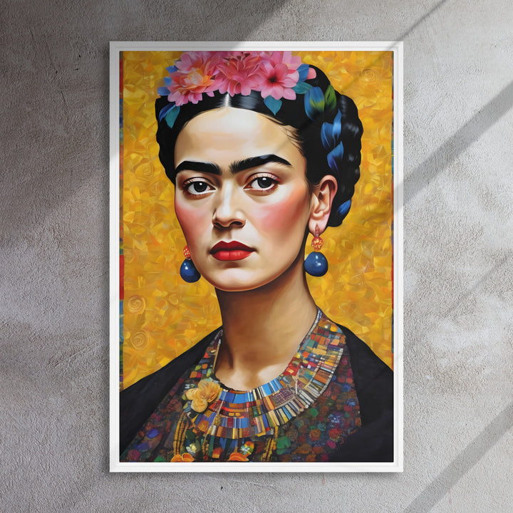 Leinwand - Frida Kahlo in the style of Gustav Klimt