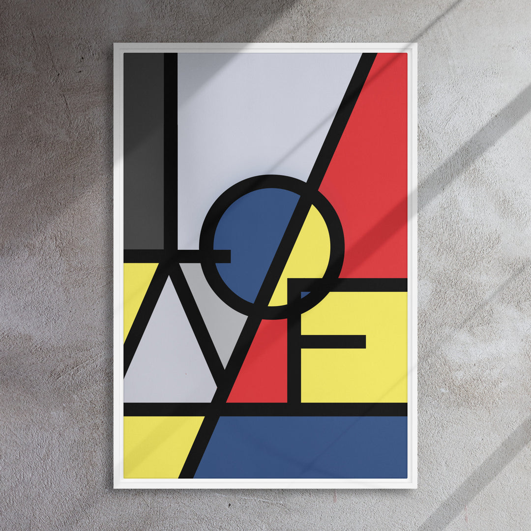 Toile - "LOVE" dans le style de Mondrian