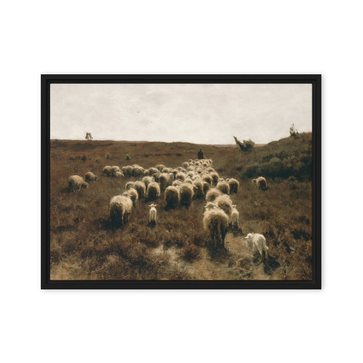 Leinwand - Anton Mauve, The Return of the Flock, Laren Anton Mauve Schwarz / 46x61 cm (18″×24″) artlia