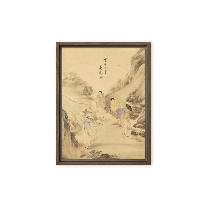 Leinwand - Der Abschied unter der Kiefer, Hyewon Hyewon Braun / 31x41 cm (12″×16″) artlia