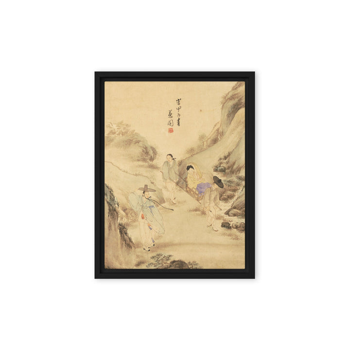 Leinwand - Der Abschied unter der Kiefer, Hyewon Hyewon Schwarz / 31x41 cm (12″×16″) artlia