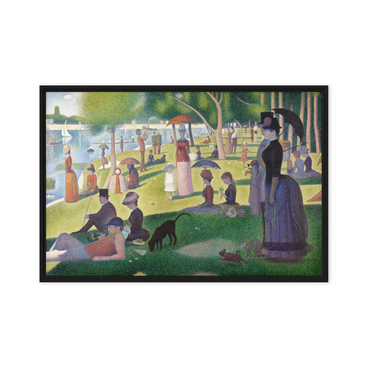 Leinwand - Ein Sonntagnachmittag auf der Insel La Grande Jatte Georges Seurat Schwarz / 61x91 cm (24″×36″) artlia