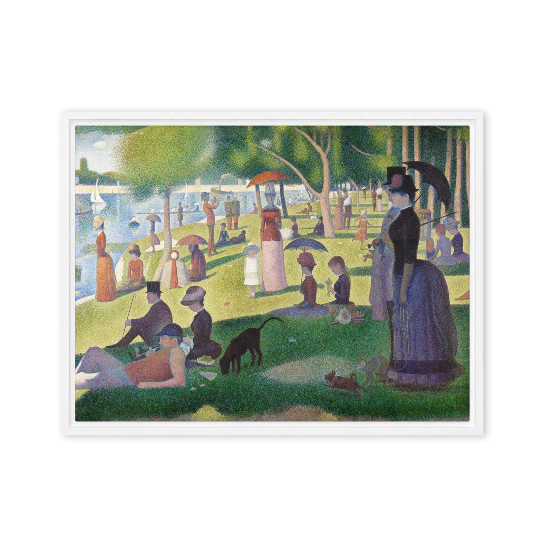 Leinwand - Ein Sonntagnachmittag auf der Insel La Grande Jatte Georges Seurat Weiß / 46x61 cm (18″×24″) artlia
