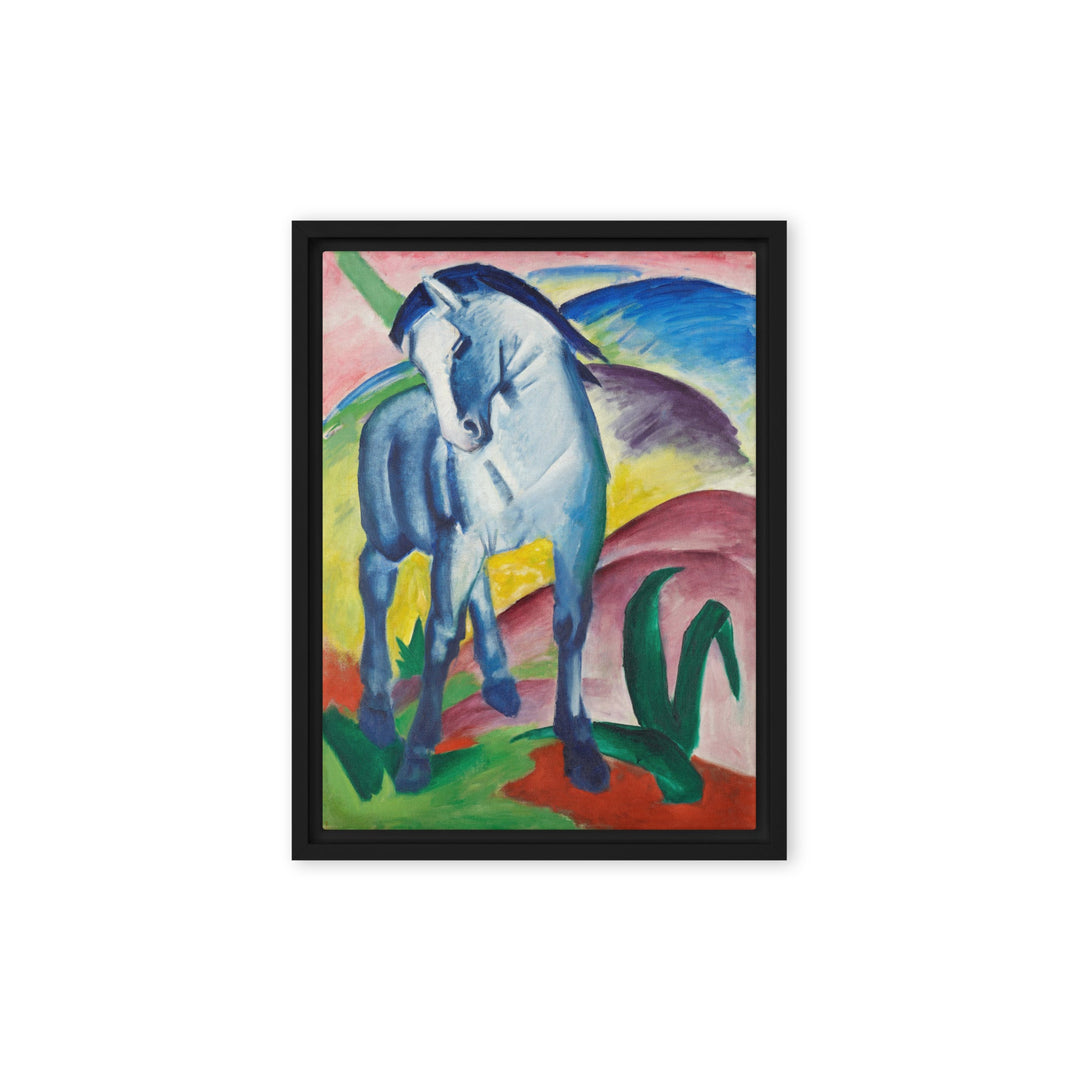 Leinwand - Franz Marc, Blaues Pferd I Franz Marc Schwarz / 31x41 cm (12″×16″) artlia