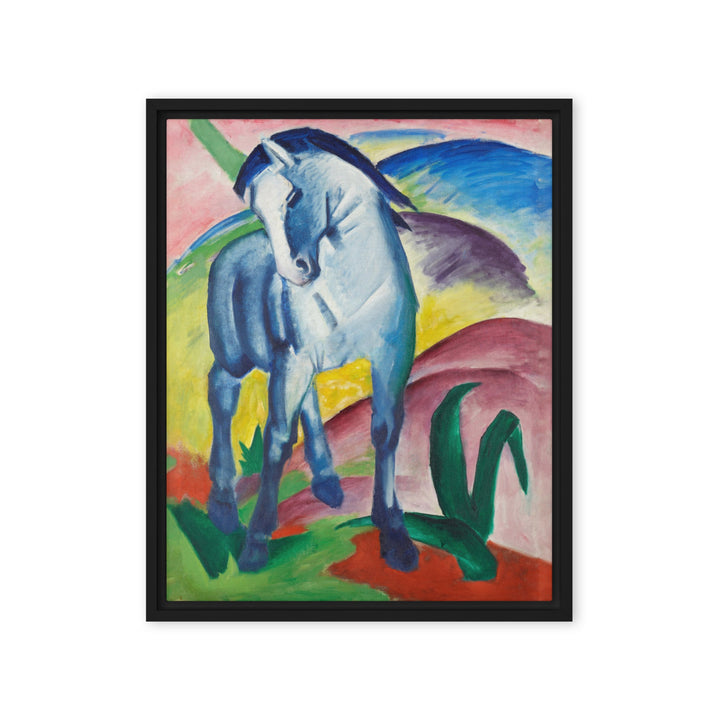 Leinwand - Franz Marc, Blaues Pferd I Franz Marc Schwarz / 41x51 cm (16″×20″) artlia