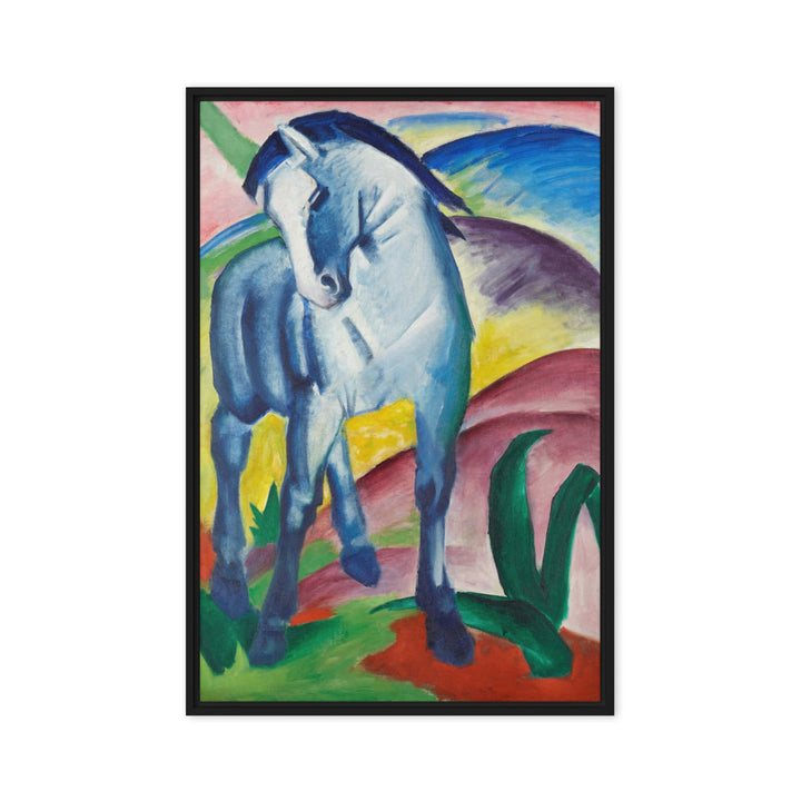 Leinwand - Franz Marc, Blaues Pferd I Franz Marc Schwarz / 51x76 cm (20″×30″) artlia