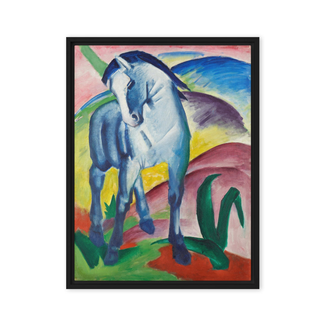 Leinwand - Franz Marc, Blaues Pferd I Franz Marc Schwarz / 61x81 cm (24″×32″) artlia