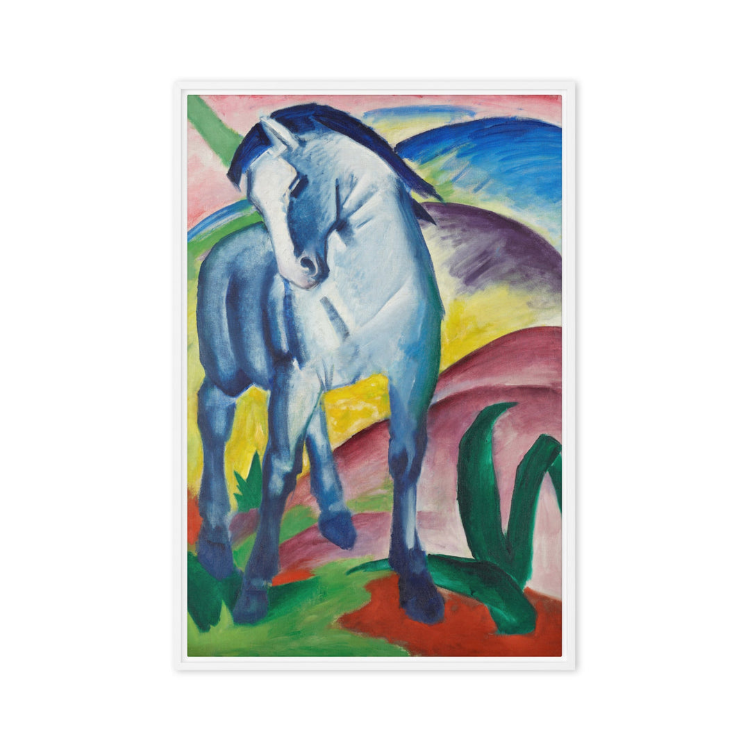 Leinwand - Franz Marc, Blaues Pferd I Franz Marc Weiß / 51x76 cm (20″×30″) artlia