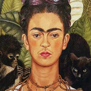 Frida Kahlo with Thorn Necklace and Hummingbird