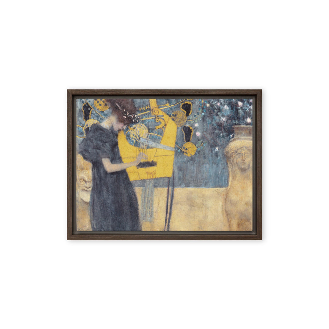 Leinwand - Gustav Klimt, Die Musik Gustav Klimt Braun / 31x41 cm (12″×16″) artlia