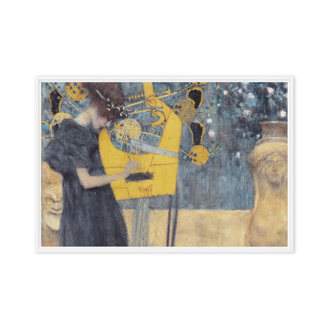 Leinwand - Gustav Klimt, Die Musik Gustav Klimt Weiß / 61x91 cm (24″×36″) artlia