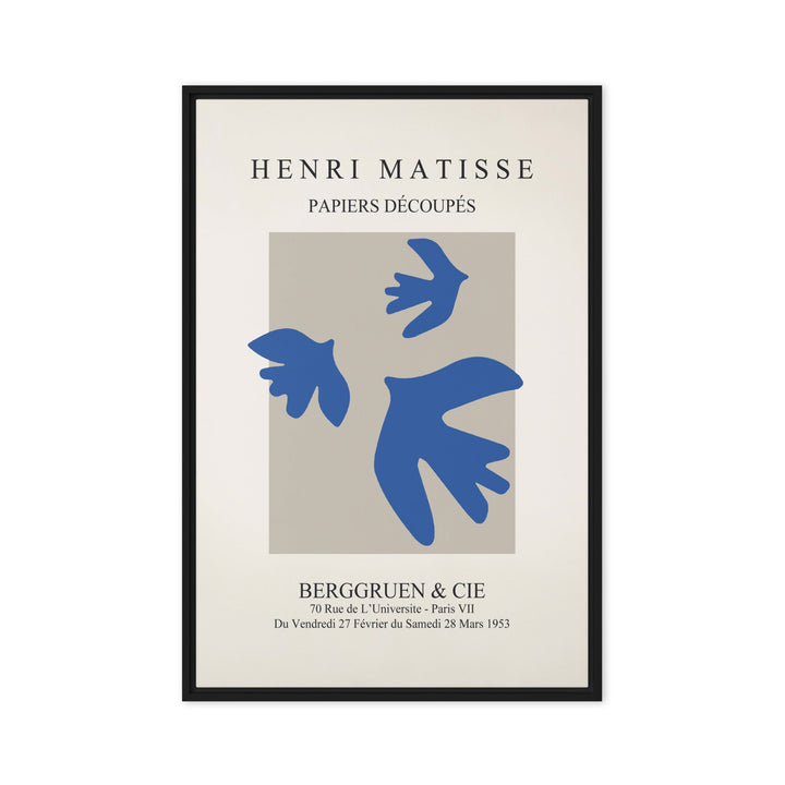 Leinwand - Henri Matisse, blaue Vögel Henri Matisse Schwarz / 61x91 cm (24″×36″) artlia