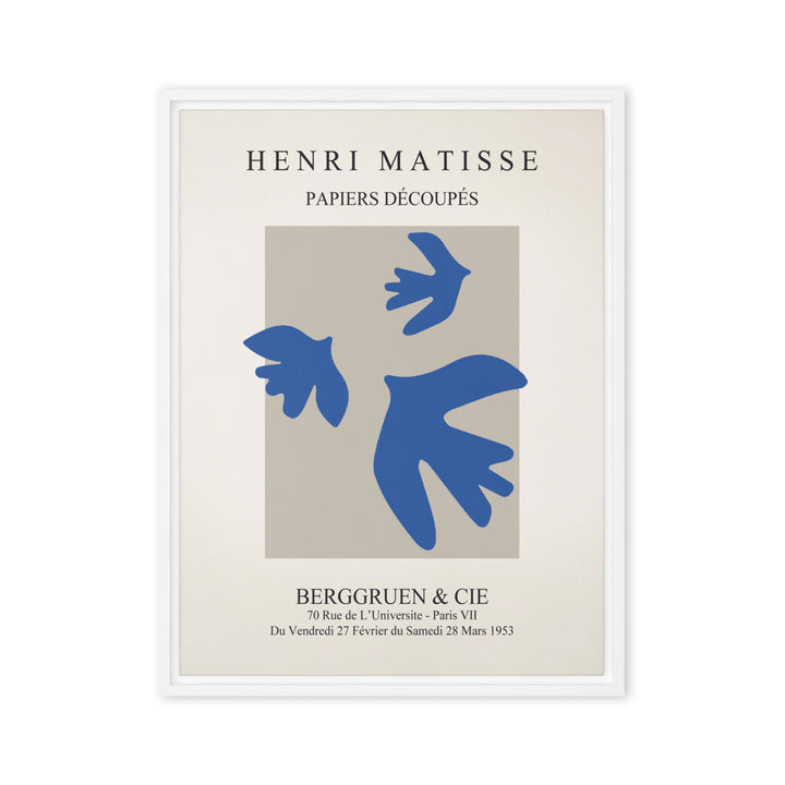 Leinwand - Henri Matisse, blaue Vögel Henri Matisse Weiß / 46x61 cm (18″×24″) artlia