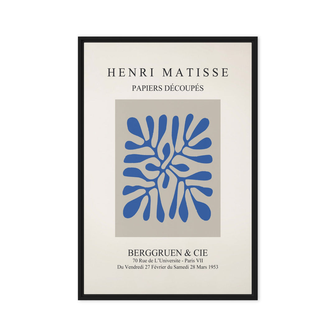 Leinwand - Henri Matisse, Papier Découpés blaue Blätter Henri Matisse Schwarz / 61x91 cm (24″×36″) artlia