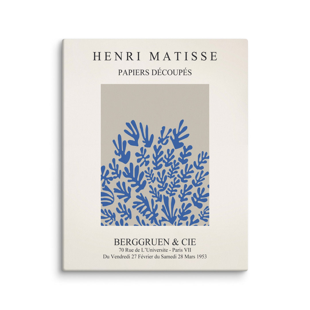 Leinwand - Henri Matisse, Papier Découpés blaue Blumen Henri Matisse ohne Rahmen / 41x51 cm (16″×20″) artlia