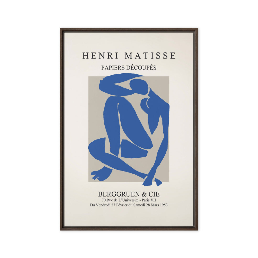 Leinwand - Henri Matisse, Papier Découpés blauer Akt Henri Matisse Braun / 61x91 cm (24″×36″) artlia