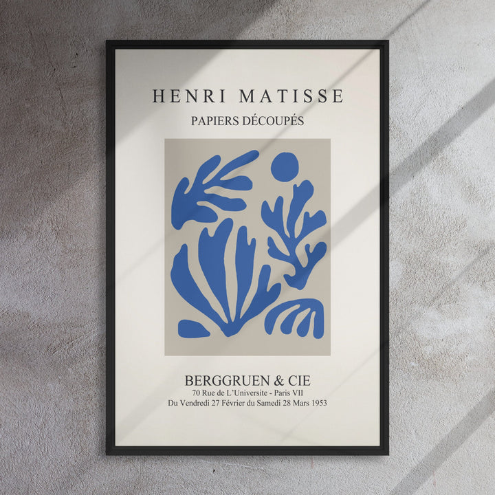 Leinwand - Henri Matisse, Papier Découpés blauer Garten I Henri Matisse artlia