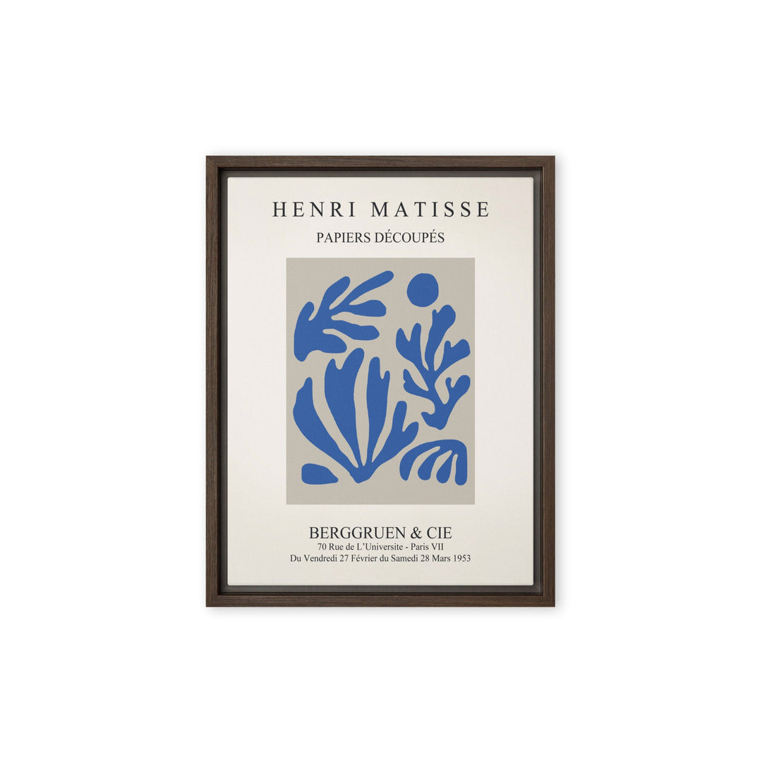 Leinwand - Henri Matisse, Papier Découpés blauer Garten I Henri Matisse Braun / 31x41 cm (12″×16″) artlia