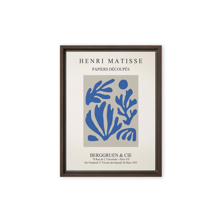 Leinwand - Henri Matisse, Papier Découpés blauer Garten I Henri Matisse Braun / 31x41 cm (12″×16″) artlia