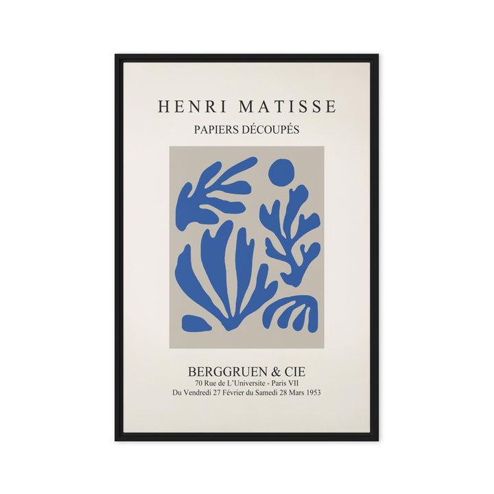 Leinwand - Henri Matisse, Papier Découpés blauer Garten I Henri Matisse Schwarz / 61x91 cm (24″×36″) artlia