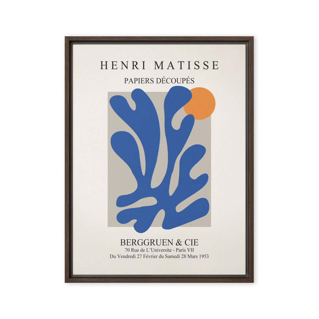 Leinwand - Henri Matisse, Papier Découpés blauer Garten II Henri Matisse Braun / 46x61 cm (18″×24″) artlia