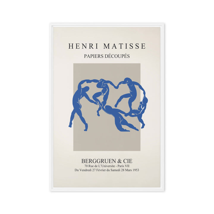 Leinwand - Henri Matisse, Papier Découpés blauer Tanz Henri Matisse Weiß / 61x91 cm (24″×36″) artlia