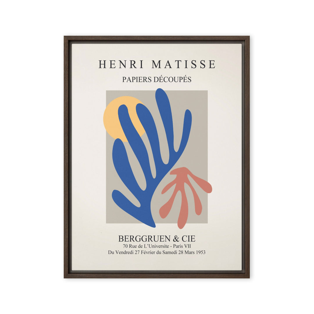 Leinwand - Henri Matisse, Papier Découpés bunter Garten Henri Matisse Braun / 46x61 cm (18″×24″) artlia