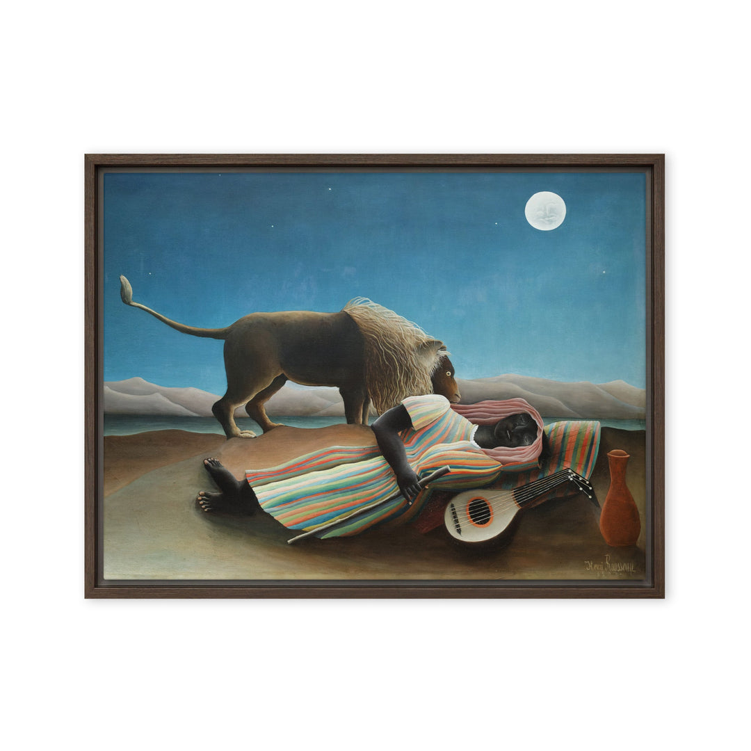 Leinwand - Henri Rousseau, Die schlafende Zigeunerin Henri Rousseau Braun / 46x61 cm (18″×24″) artlia