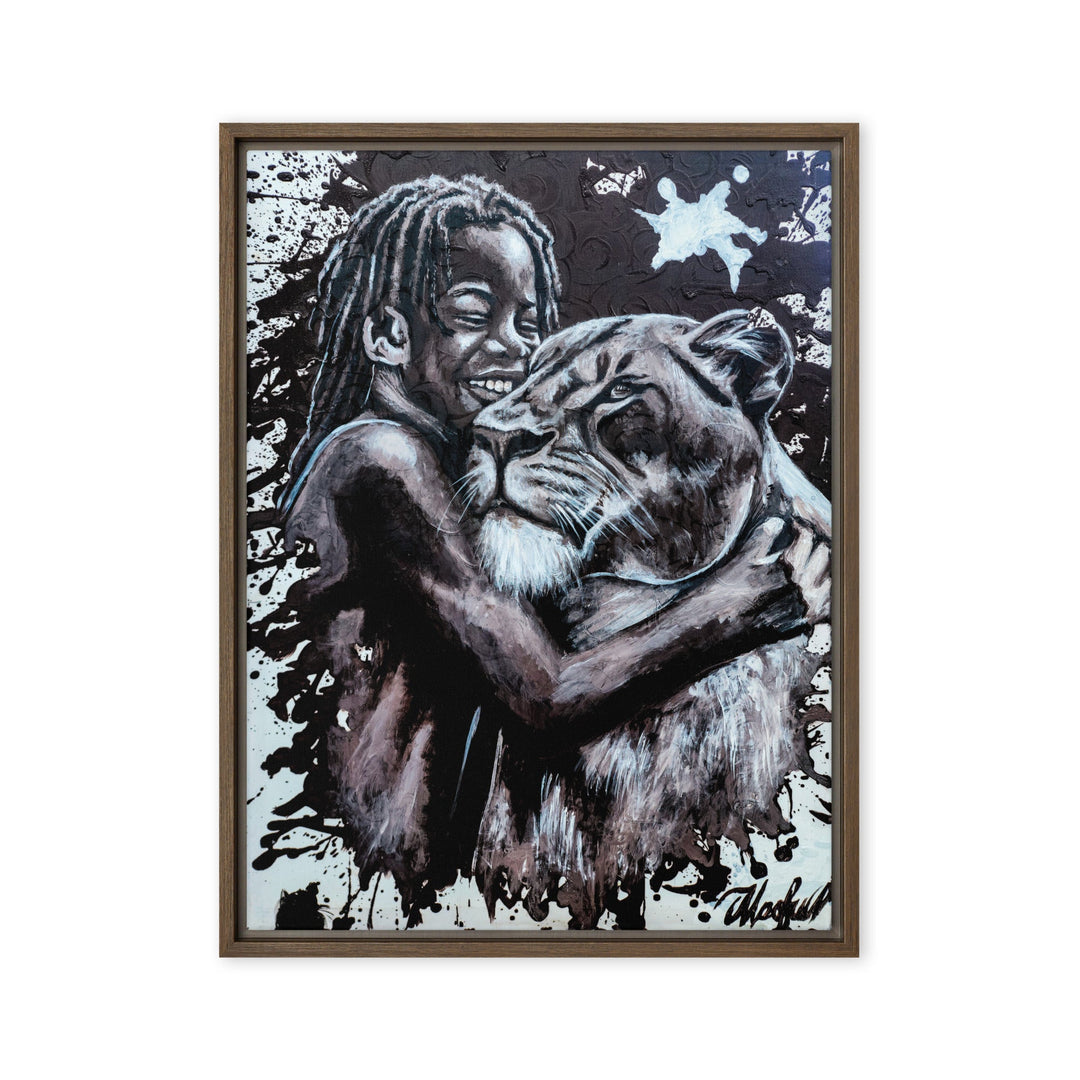 Leinwand - Her Cub, Nokuthula M Mpofu Braun / 61x81 cm (24″×32″) artlia