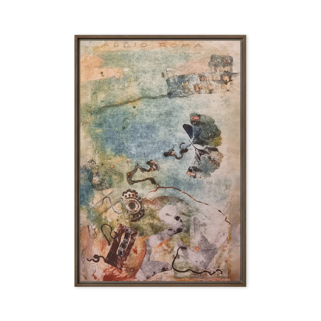 Leinwand - Lia Broecker-Jakob, Monotypie 5971 addio roma Lia Broecker-Jakob Braun / 61x91 cm (24″×36″) artlia