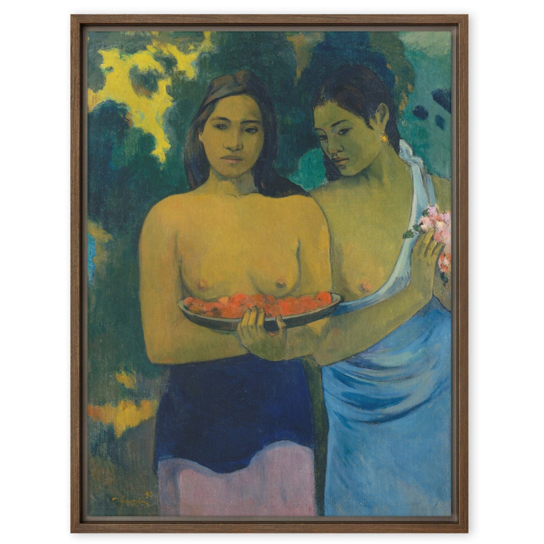 Leinwand - Paul Gauguin, Tahitische Frauen am Strand Braun / 46x61 cm (18″×24″) artlia