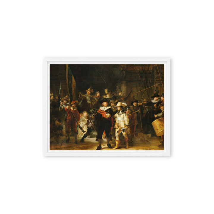Leinwand - Rembrandt van Rijn, Die Nachtwache Rembrandt van Rijn Weiß / 31x41 cm (12″×16″) artlia