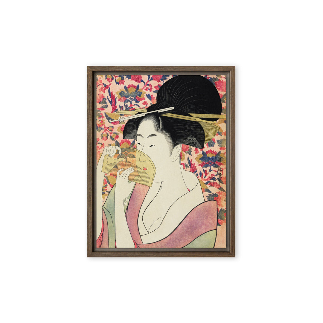Leinwand - Retro Geisha Kuratoren von artlia Braun / 31x41 cm (12″×16″) artlia