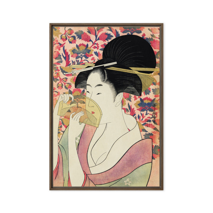 Leinwand - Retro Geisha Kuratoren von artlia Braun / 61x91 cm (24″×36″) artlia