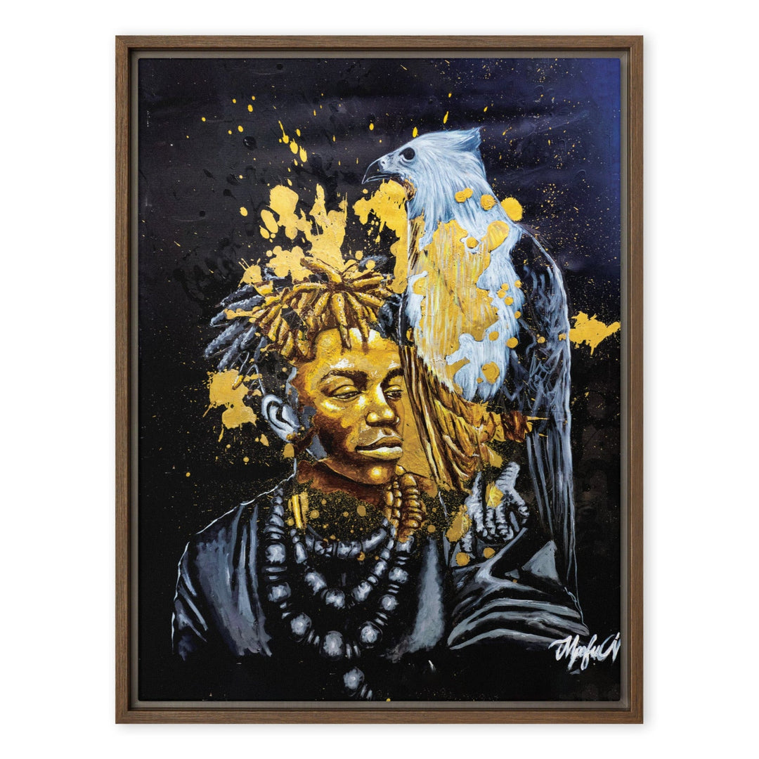 Leinwand - Royal Spirit (the Crown Prince), Nokuthula M Mpofu Braun / 46x61 cm (18″×24″) artlia