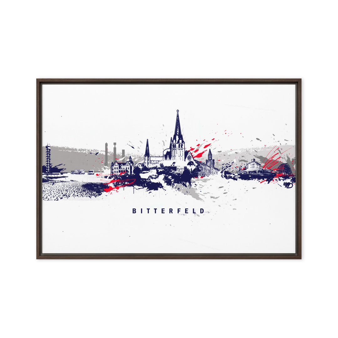 Leinwand - Skyline Bitterfeld Marko Kurth Braun / 61x91 cm (24″×36″) artlia