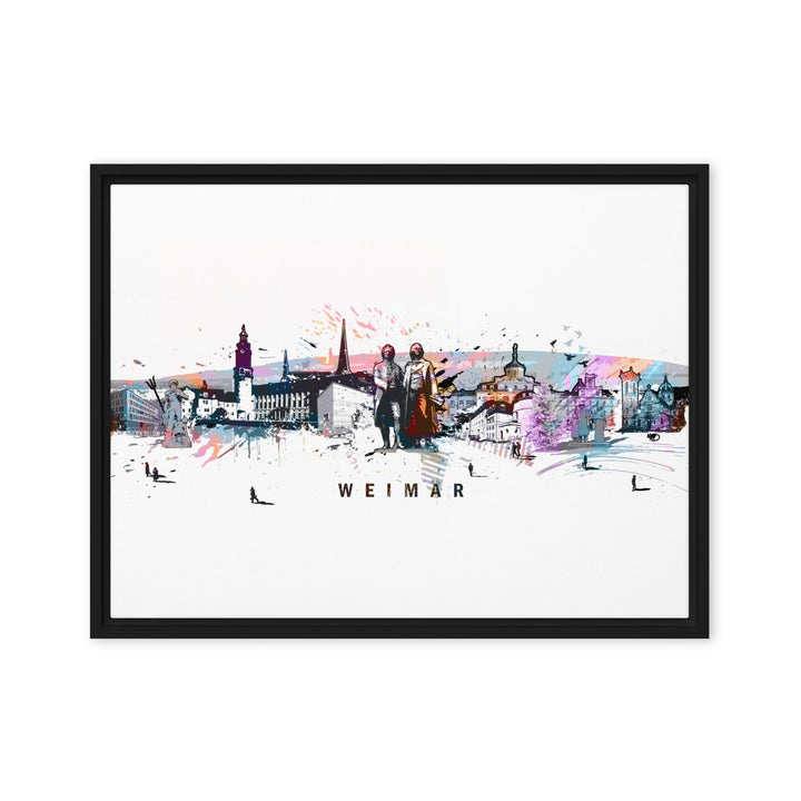 Leinwand - Skyline Weimar Marko Kurth Schwarz / 61x81 cm (24″×32″) artlia