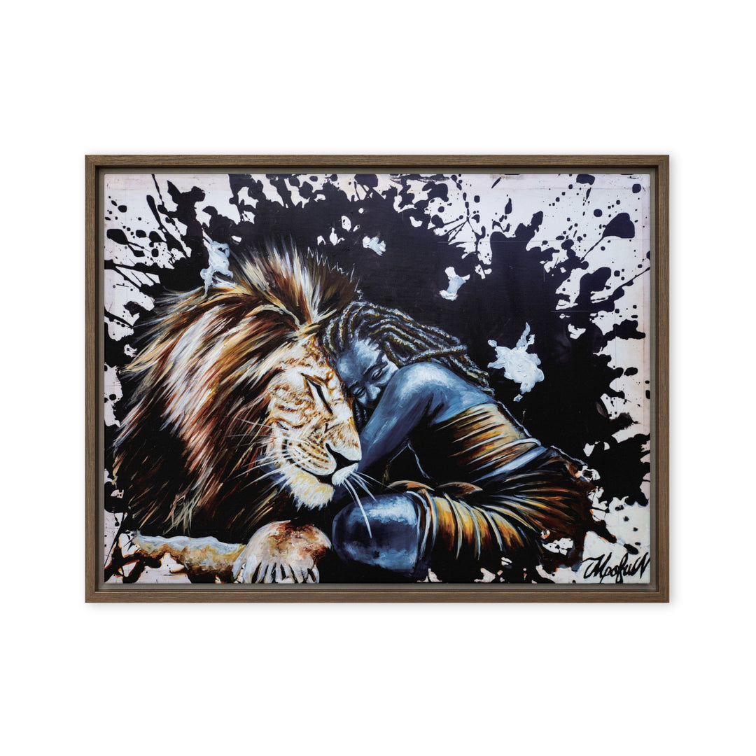 Leinwand - The Lioness, Nokuthula M Mpofu Braun / 61x81 cm (24″×32″) artlia