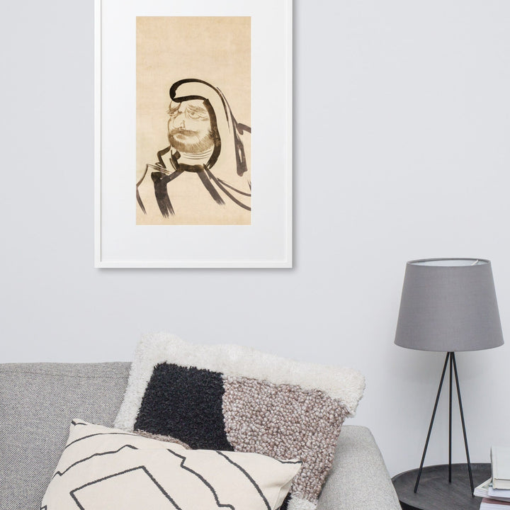 matte-paper-framed-poster-with-mat-_cm_-white-61x91-cm-bodhidharma-daruma-in-tuschmalerei-myeong-guk-kim
