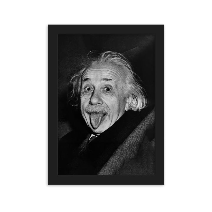 Poster - Albert Einstein Zunge Arthur Sasse Schwarz / 21×30 cm artlia