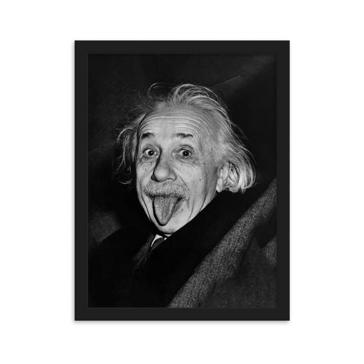 Poster - Albert Einstein Zunge Arthur Sasse Schwarz / 30×40 cm artlia