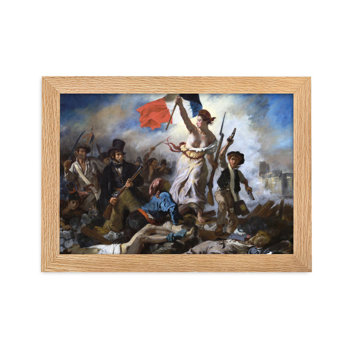 Poster - Eugène Delacroix, Die Freiheit führt das Volk Eugène Delacroix Oak / 21×30 cm artlia