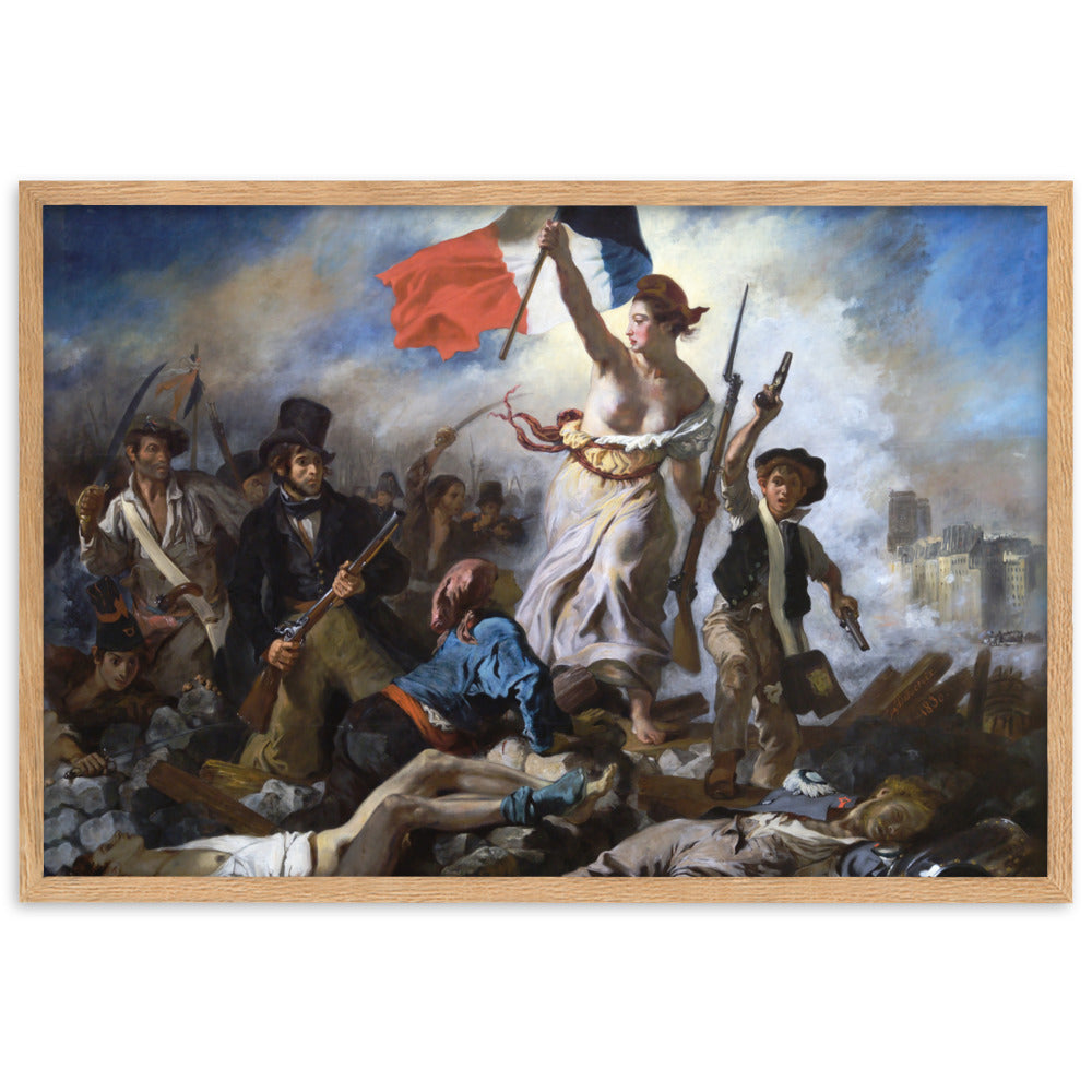 Poster - Eugène Delacroix, Die Freiheit führt das Volk Eugène Delacroix Oak / 61×91 cm artlia