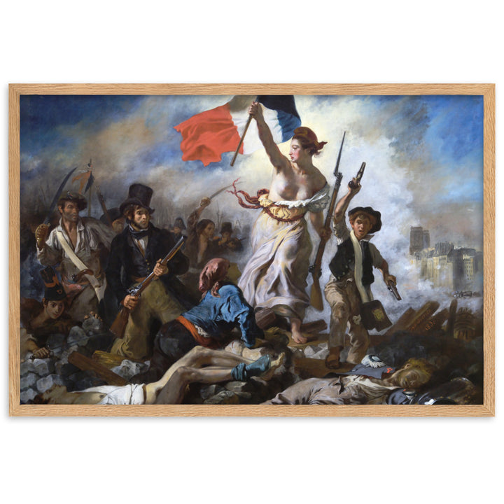 Poster - Eugène Delacroix, Die Freiheit führt das Volk Eugène Delacroix Oak / 61×91 cm artlia