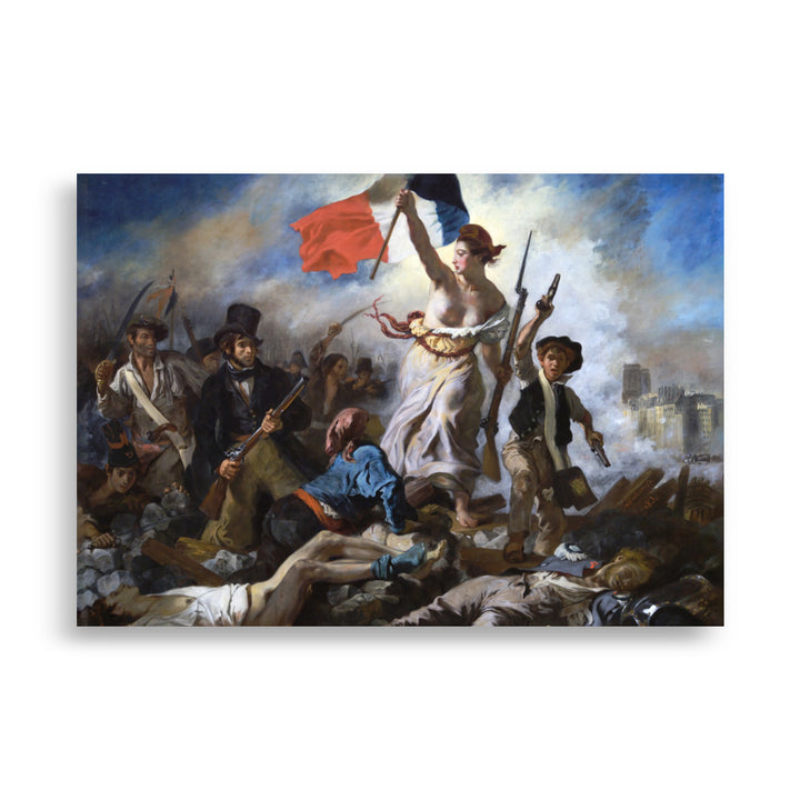 Poster - Eugène Delacroix, Die Freiheit führt das Volk Eugène Delacroix ohne Rahmen / 21×30 cm artlia